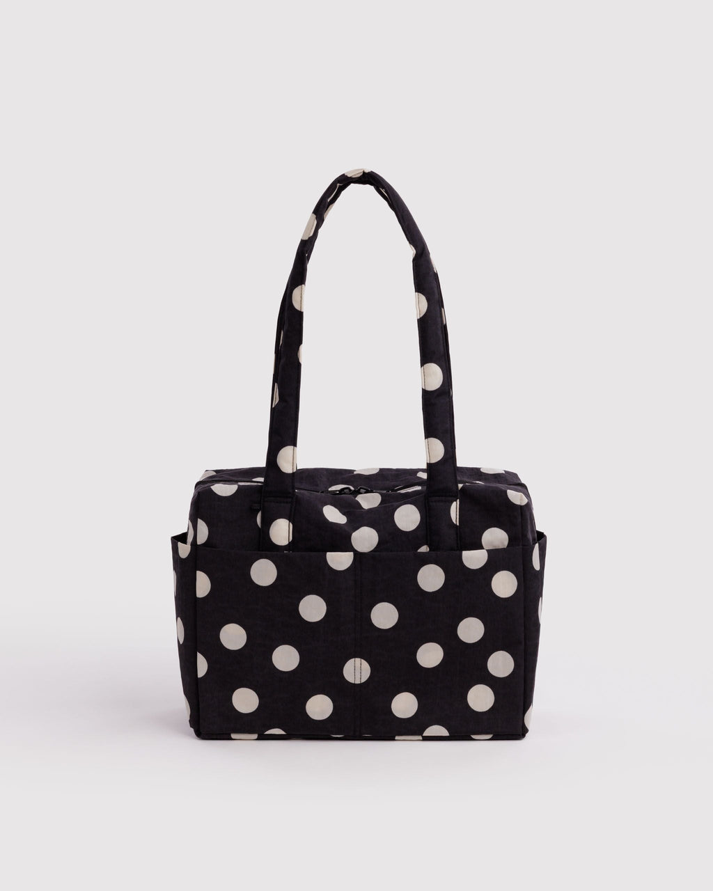 Everyday Cloud Bag - Black and Cream Polka Dot