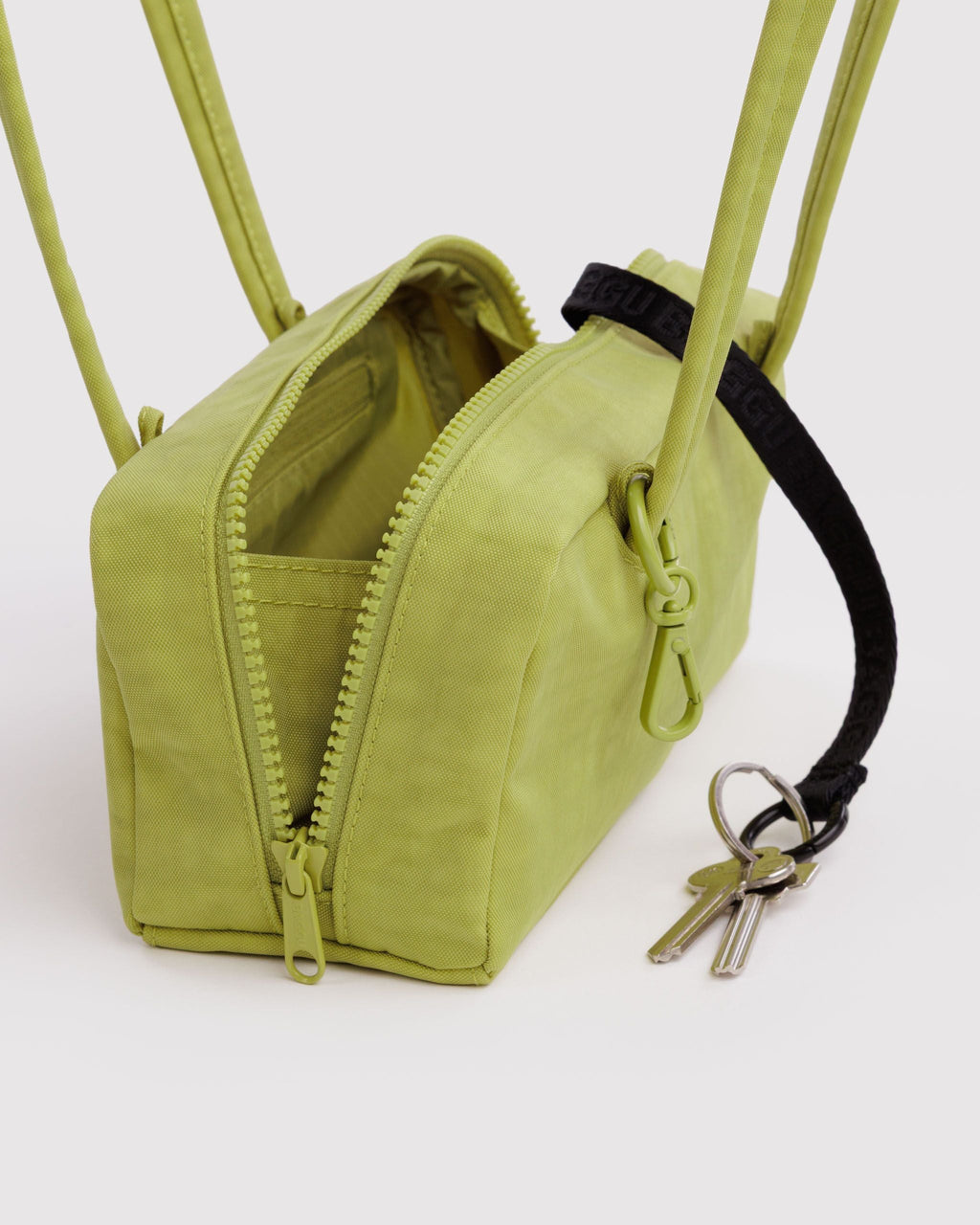 Small Nylon Bowler Bag - Chartreuse