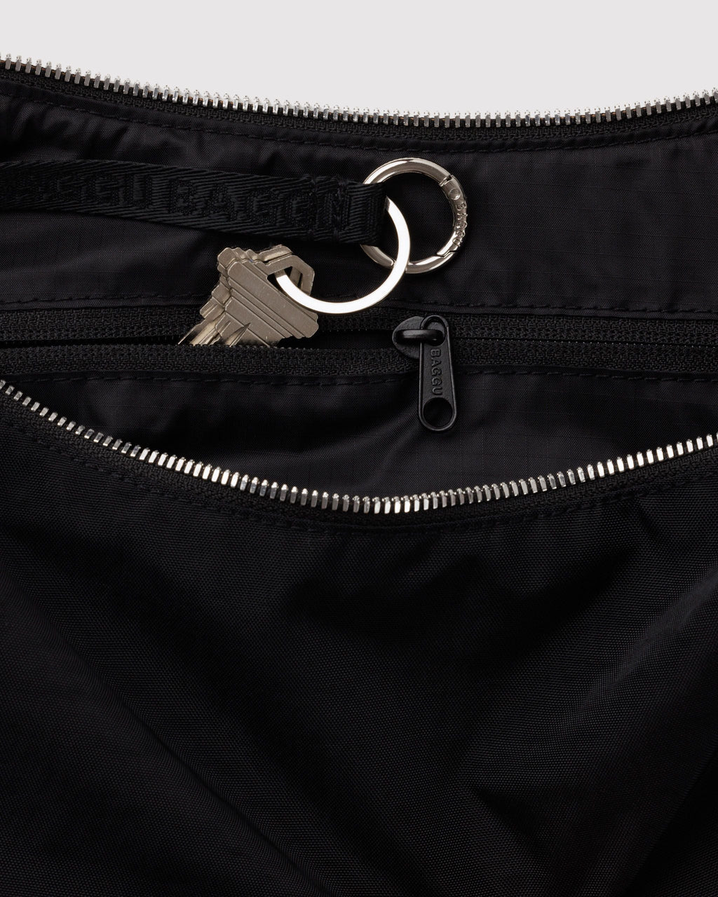 Medium Nylon Crescent Bag - Studs
