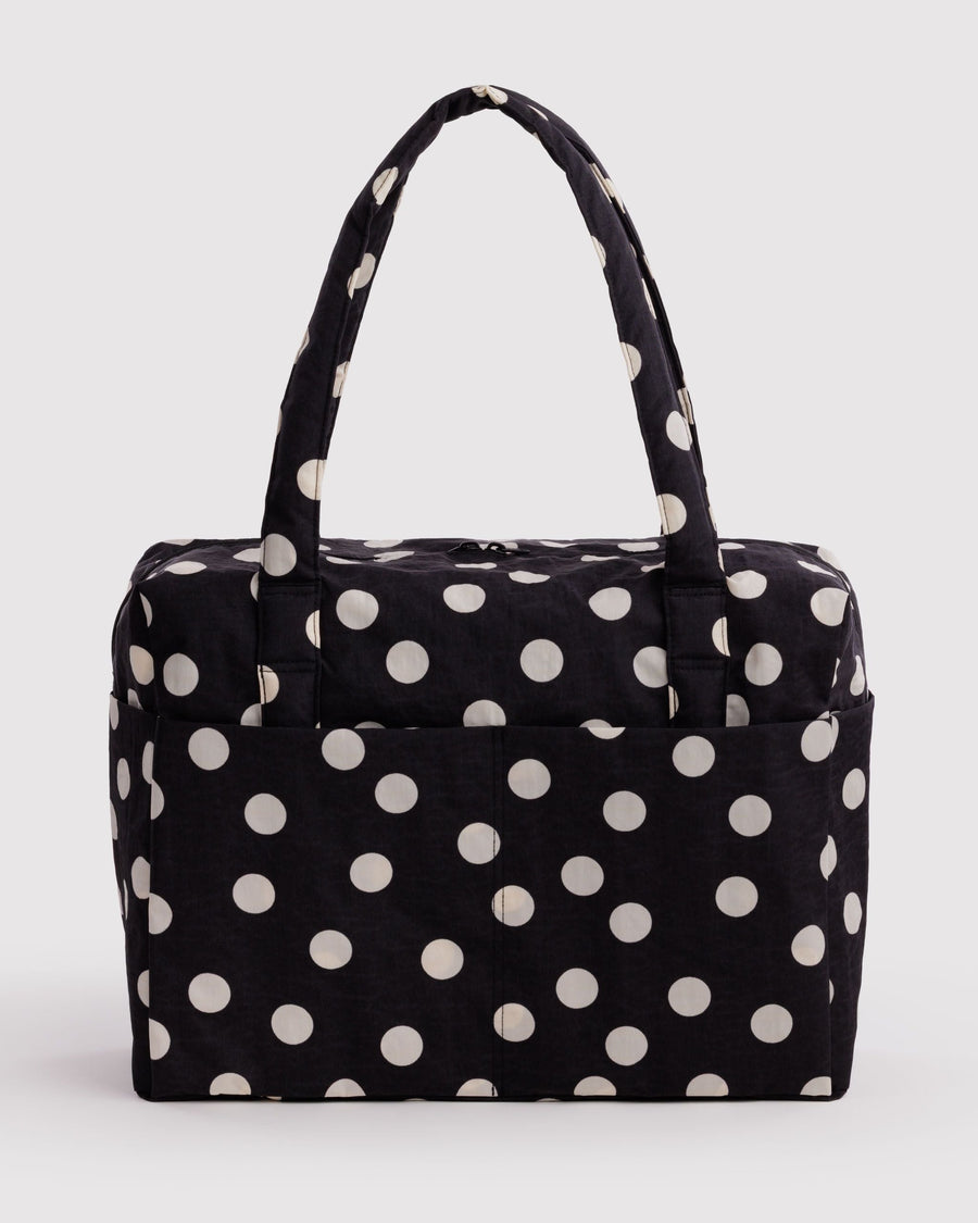Cloud Carry-on - Black and Cream Polka Dot