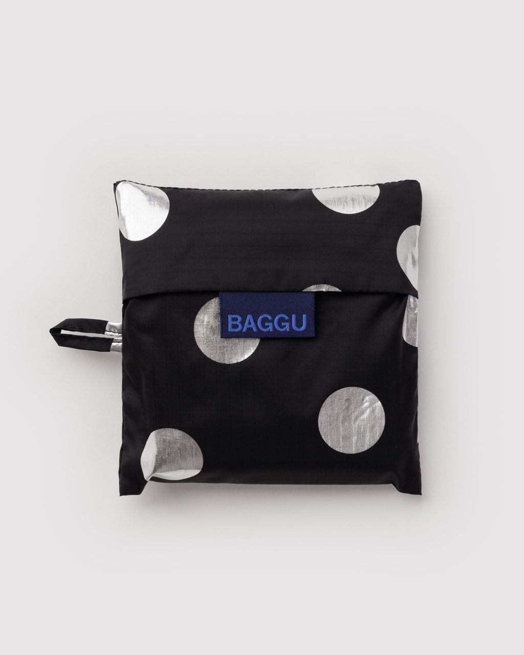 Standard Baggu - Silver Metallic Polka Dot